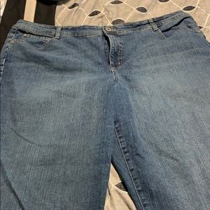 Light denim blue jeans